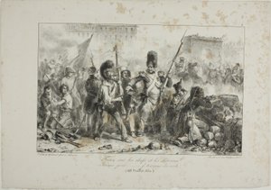 Ogień na przywódców i kawalerię... autorstwa Denis Auguste Marie Raffet