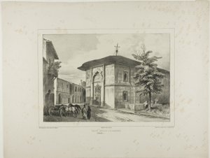 Kościół grecki, Bukareszt, Wołoszczyzna, 15 lipca 1837 r. autorstwa Denis Auguste Marie Raffet