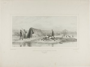 Posterunek wartowniczy węgierskich kolonii wojskowych, lewy brzeg Dunaju, 7 lipca 1837 r. autorstwa Denis Auguste Marie Raffet
