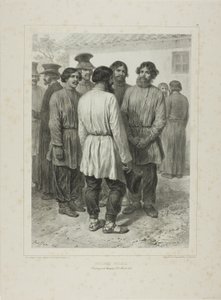 Rosyjscy chłopi autorstwa Denis Auguste Marie Raffet