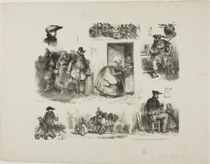 Arkusz szkiców autorstwa Denis Auguste Marie Raffet