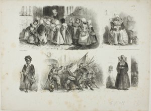 Arkusz szkiców autorstwa Denis Auguste Marie Raffet