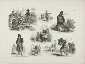 Arkusz szkiców autorstwa Denis Auguste Marie Raffet