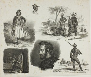 Arkusz szkiców autorstwa Denis Auguste Marie Raffet