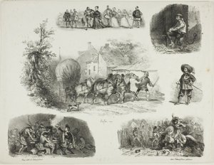 Arkusz szkiców autorstwa Denis Auguste Marie Raffet