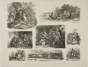 Arkusz szkiców autorstwa Denis Auguste Marie Raffet