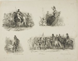 Arkusz szkiców autorstwa Denis Auguste Marie Raffet