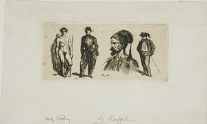 Arkusz szkiców autorstwa Denis Auguste Marie Raffet