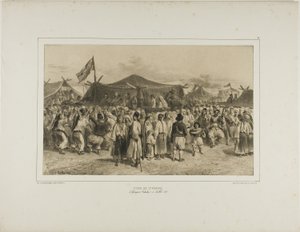 Targi St. Pierre, Giourjevo, Wołoszczyzna, 11 lipca 1837 r. autorstwa Denis Auguste Marie Raffet