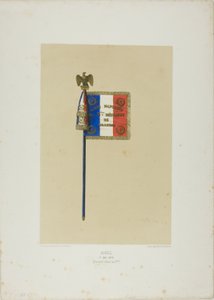 Standard: Ludwik Napoleon do 5 Pułku Dragonów autorstwa Denis Auguste Marie Raffet