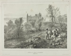 Zamek hrabiego Woronzowa, Ałupka, Krym, 12 sierpnia 1837 r. autorstwa Denis Auguste Marie Raffet