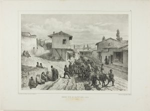 Główna ulica Baghtcheh-Saraï, Krym, 19 sierpnia 1837 r. autorstwa Denis Auguste Marie Raffet