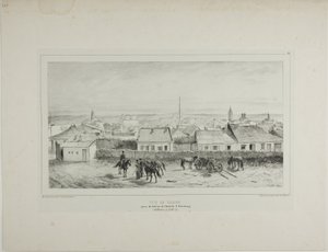 Widok na Jassy z balkonu hotelu St. Petersburg, Mołdawia, 19 lipca 1837 r. autorstwa Denis Auguste Marie Raffet
