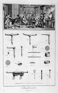 Wnętrze handlarza żelaza i plany instrumentów, 1751-1777 autorstwa Denis Diderot