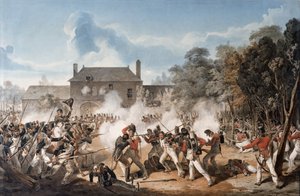 Obrona Chateau de Hougoumont przez flankę Company, Coldstream Guards 1815, 1815