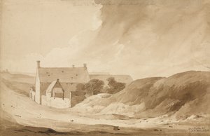 „No 8 Farme de la Haie Sainte z Mount St John”, 1815 (wc i ołówek na papierze)