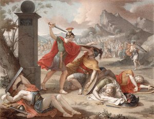 Denis-Sébastien Leroy - Bitwa pod Horatii i Curatii - 1798 CROP autorstwa Denis Sebastien Leroy