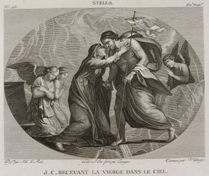 Denis-Sébastien Leroy, Antoine-Claude-François Villerey et Lerouge - Jezus Chrystus przyjmujący Dziewicę w niebie, według Jacques Stella - 1802-1815