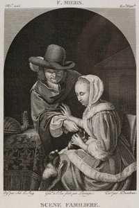 Denis-Sébastien Leroy, Lerouge i Dambrun - Scena rodzinna, według Fransa van Mierisa Starszego - 1802-1815 autorstwa Denis Sebastien Leroy