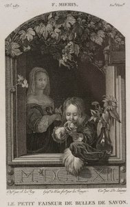 Denis-Sébastien Leroy, Lerouge i De Launay - Mały wytwórca baniek mydlanych, według Fransa van Mierisa Starszego - 1802-1815 autorstwa Denis Sebastien Leroy