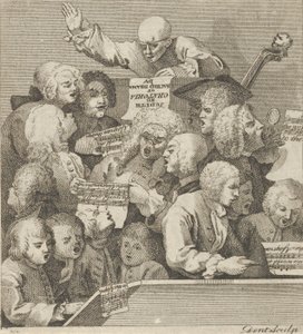 Chór śpiewaków, ca. 1800.