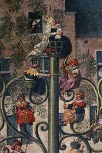 Triumf arcyksiężnej Izabeli w brukselskim Ommeganck w niedzielę 31 maja 1615 r., fragment Wagony z łodygą Jessego, 1615 (detal z 75629) autorstwa Denys van Alsloot