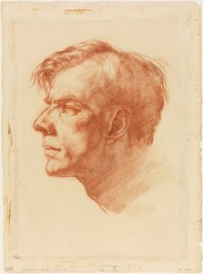 Portret Johna Fothergilla, ok. 1907 (sangwina na papierze) autorstwa Derwent Lees