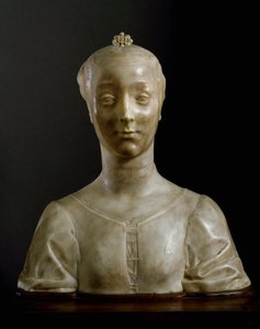 Popiersie młodej damy Marmurowa rzeźba Desiderio da Settignano (ok.1430-1464) wym.146 cm Florencja, Muzeum Narodowe Bargello