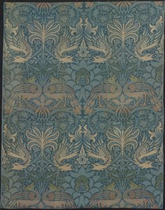 Panel zatytułowany Paw i smok autorstwa Designed by William Morris