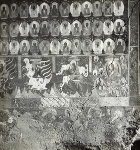 Tysiąc buddów i nidana Lady Sumati, jaskinia 275, północna ściana, jaskinie Dunhuang, Chiny, zdjęcie 1275/1 (86) autorstwa Desmond Parsons