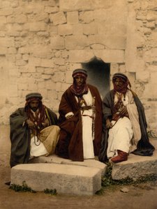 Beduini z dystryktu Jordan, Ziemia Święta autorstwa Detroit Photographic Co.