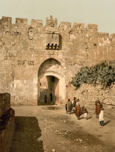 Brama św. Szczepana, Jerozolima, Ziemia Święta, ok. 1890- ok. 1900 (odbitka fotochromowa)