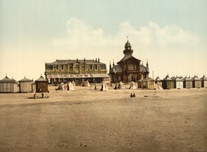 Plaża i kasyno, Calais, Francja, ok. 1900 autorstwa Detroit Publishing Co.