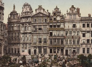 Grand Place, Bruksela, ok. 1900 autorstwa Detroit Publishing Co.