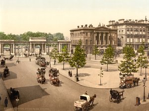 Hyde Park Corner, Londyn, ok. 1890-1900 autorstwa Detroit Publishing Co.