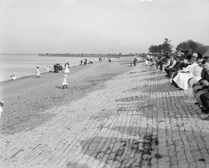 Przed niemieckim budynkiem, Jackson Park, Chicago, ok. 1900 autorstwa Detroit Publishing Co.
