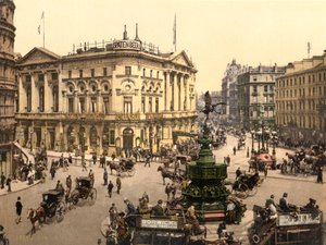 Piccadilly Circus, Londyn, ok. 1890-1900