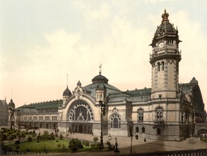 Dworzec kolejowy, Kolonia, Niemcy, ok.1900 autorstwa Detroit Publishing Co.