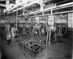 Pomieszczenie testowe, Leland & Faulconer Manufacturing Company, Detroit autorstwa Detroit Publishing Co.