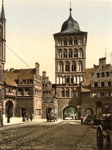 Tower Arch, Lubeka, Niemcy, ok. 1900 autorstwa Detroit Publishing Co.