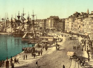 Stary Port (Vieux-Port), Marsylia, Francja, ok. 1890-1900 (fotochrom)