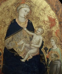 Dziewica z Dzieciątkiem i czterema świętymi, detal (obraz) autorstwa Di Mariotto Nardo