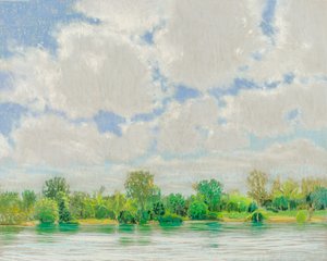 American River View, 2017 (pastel na papierze)