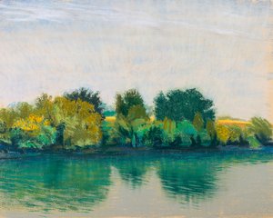 Cicha rzeka, 2017 (pastel na papierze)