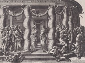 Chrystus i kobieta przyjęci na cudzołóstwie, 1575 opublikowano ponownie 1613.