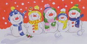 Snow Family (wc i tusz na papierze)
