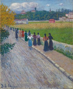 Opuszczenie fabryki, 1902 autorstwa Diario or Dario de Regoyos y Valdes
