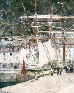 „„ Widok portu w San Sebastian (San Sebastian, San Sebastian) w Hiszpanii ”” Obraz Dario de Regoyos (1875-1913) San Sebastian. Muzeum Miejskie San Telmo autorstwa Diario or Dario de Regoyos y Valdes