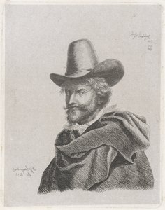 Portret Petera Paula Rubensa z płaszczem i cylindrem