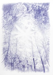 Contraluz, 2024 (tusz na płótnie)